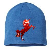 Valentines Day Unicorn Hearts Meaningful Gift Sustainable Beanie