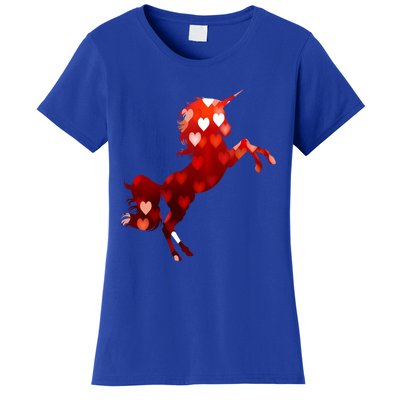 Valentines Day Unicorn Hearts Meaningful Gift Women's T-Shirt