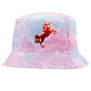 Valentines Day Unicorn Hearts Meaningful Gift Tie-Dyed Bucket Hat