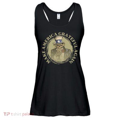 Vintage Design Uncle Sam Retro Make America Grateful Again Ladies Essential Flowy Tank