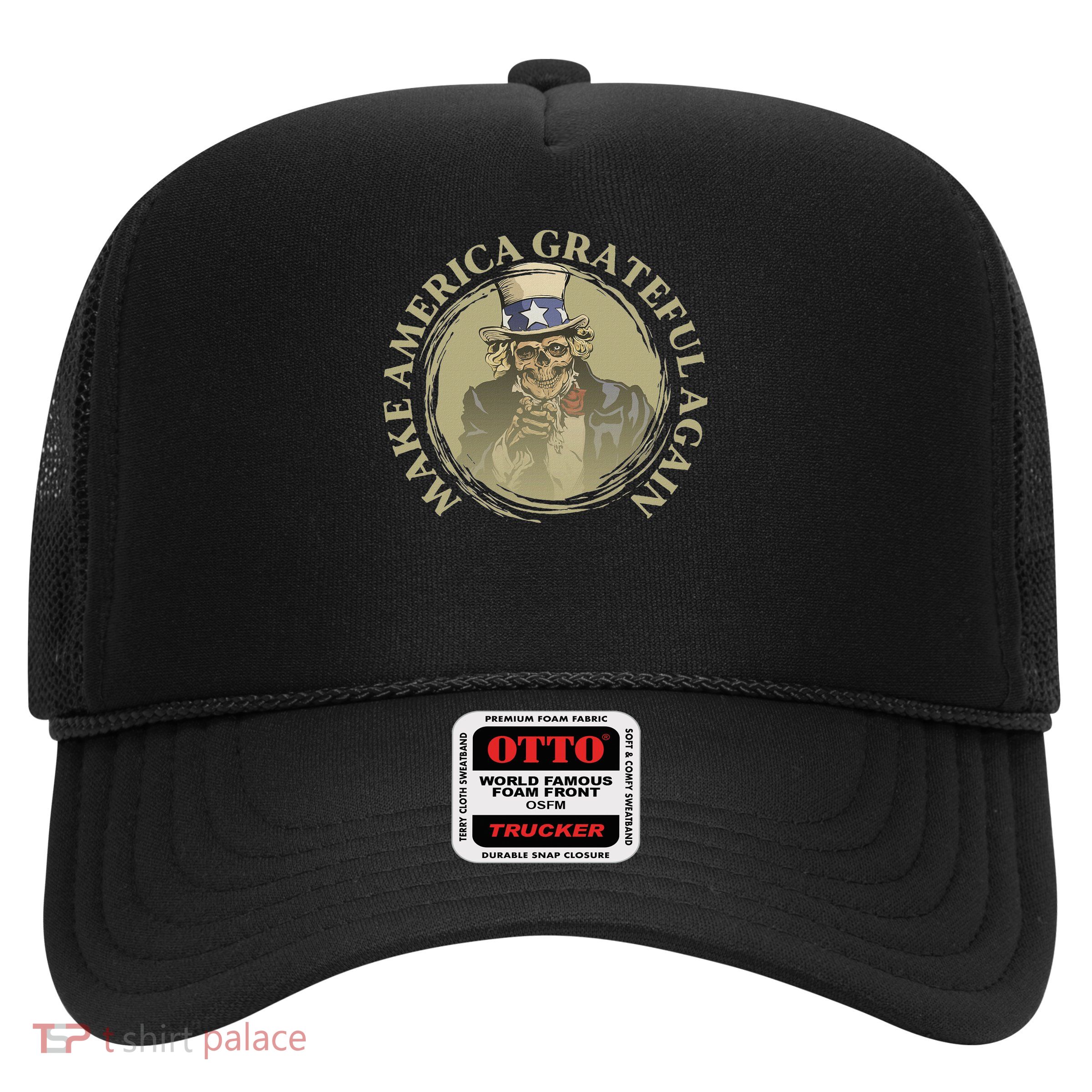Vintage Design Uncle Sam Retro Make America Grateful Again Trucker Hat