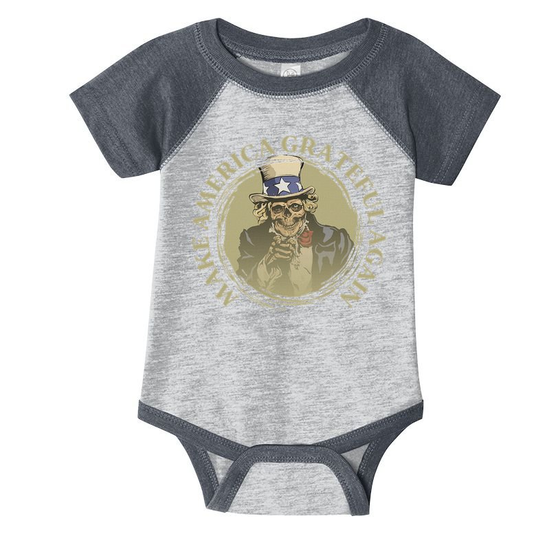 Vintage Design Uncle Sam Retro Make America Grateful Again Infant Baby Jersey Bodysuit