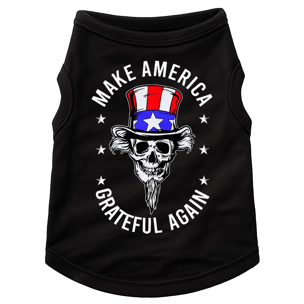 Vintage Design Uncle Sam Retro Make America Grateful Again Doggie Tank