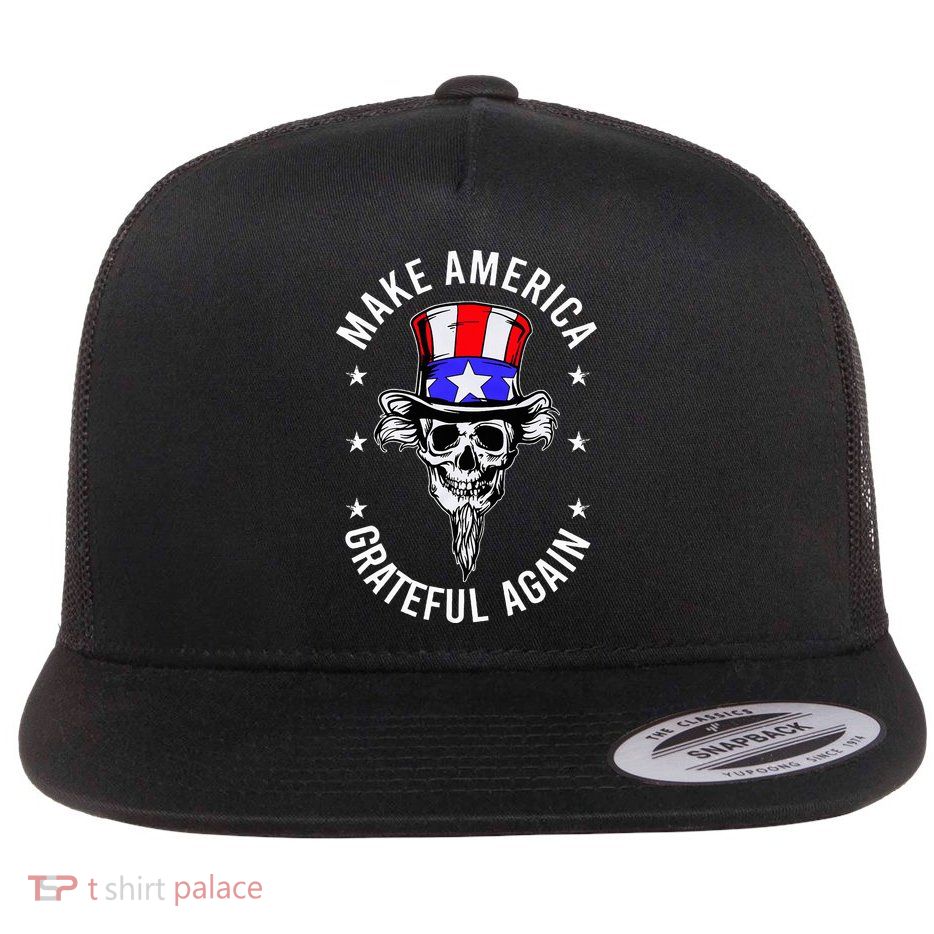 Vintage Design Uncle Sam Retro Make America Grateful Again Flatbill Hat