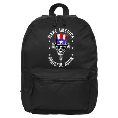 Vintage Design Uncle Sam Retro Make America Grateful Again 16 in Basic Backpack