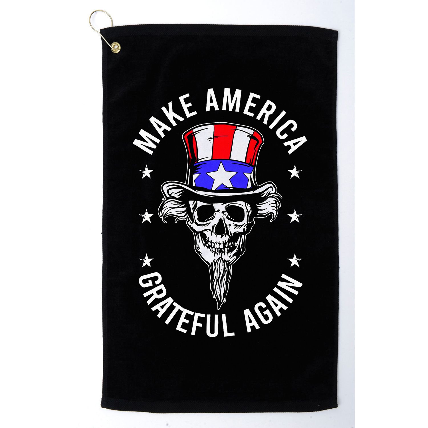 Vintage Design Uncle Sam Retro Make America Grateful Again Golf Towel