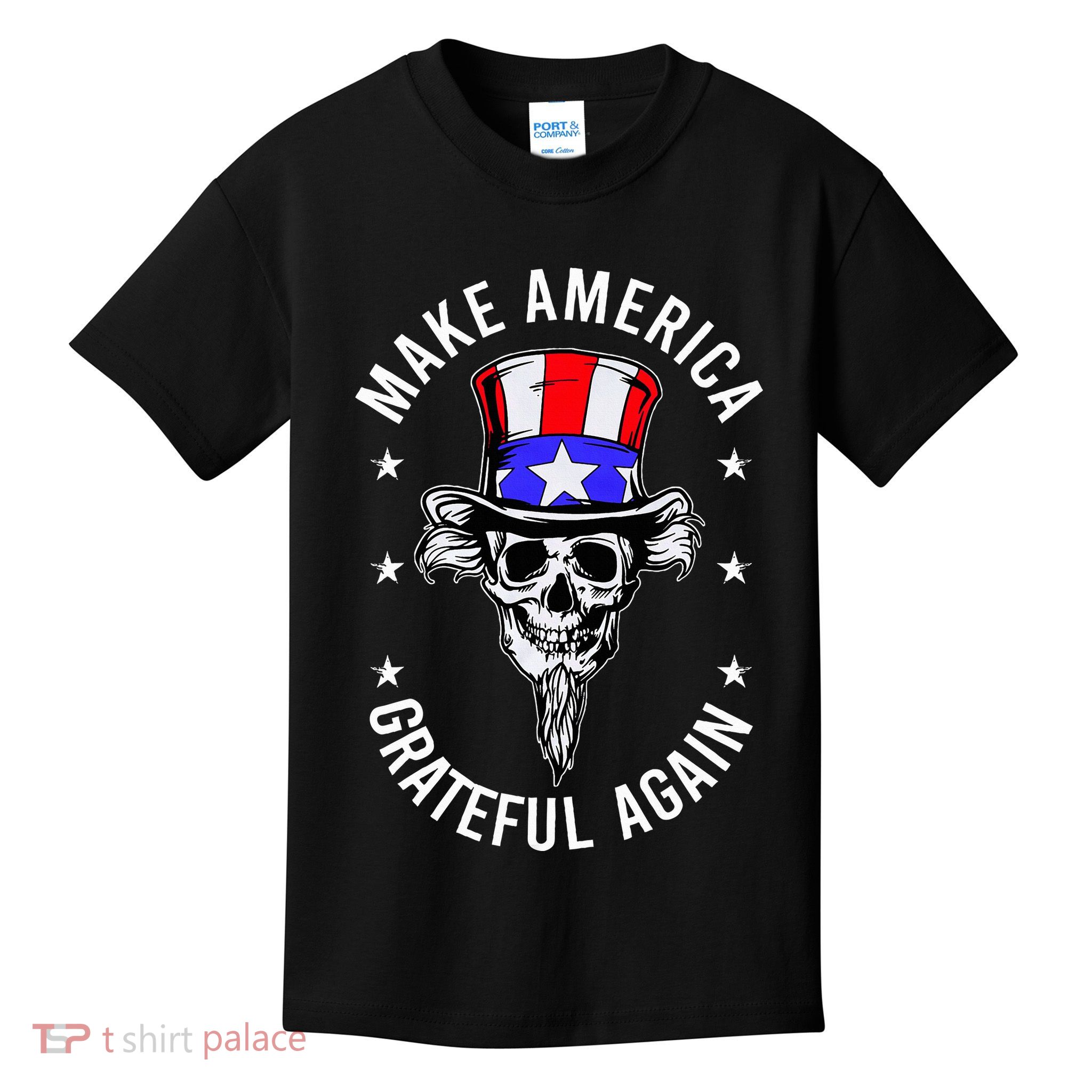 Vintage Design Uncle Sam Retro Make America Grateful Again Kids T-Shirt