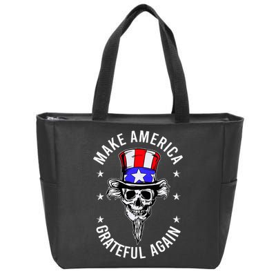 Vintage Design Uncle Sam Retro Make America Grateful Again Zip Tote Bag