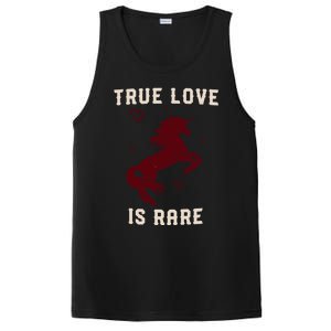 Valentine's Day Unicorn True Love Is Rare Gift PosiCharge Competitor Tank