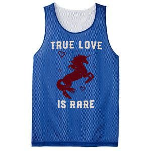 Valentine's Day Unicorn True Love Is Rare Gift Mesh Reversible Basketball Jersey Tank