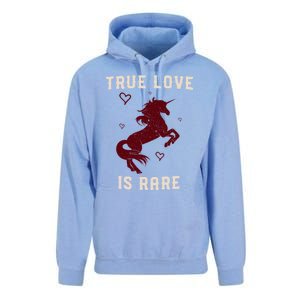 Valentine's Day Unicorn True Love Is Rare Gift Unisex Surf Hoodie