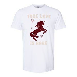 Valentine's Day Unicorn True Love Is Rare Gift Softstyle CVC T-Shirt