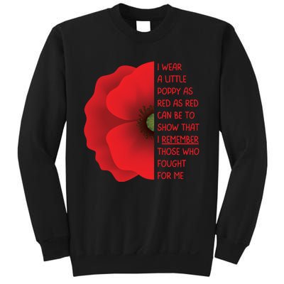 Veterans Day USA Memorial Lest We Forget Red Poppy Flower Sweatshirt