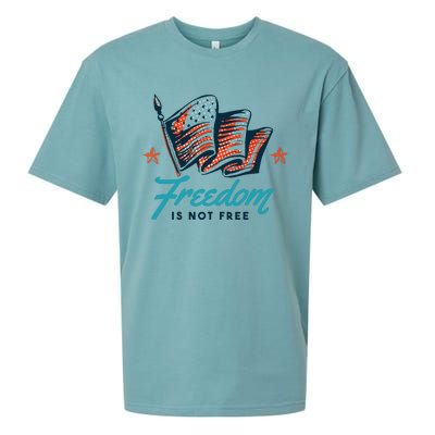 Veterans Day Usa Memorial Freedom Is Not Free Sueded Cloud Jersey T-Shirt