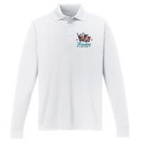 Veterans Day Usa Memorial Freedom Is Not Free Performance Long Sleeve Polo