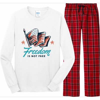 Veterans Day Usa Memorial Freedom Is Not Free Long Sleeve Pajama Set