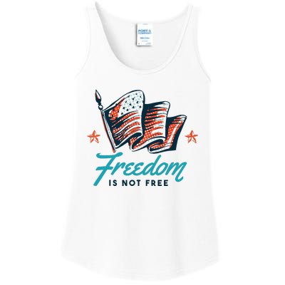 Veterans Day Usa Memorial Freedom Is Not Free Ladies Essential Tank