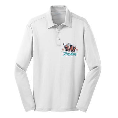 Veterans Day Usa Memorial Freedom Is Not Free Silk Touch Performance Long Sleeve Polo