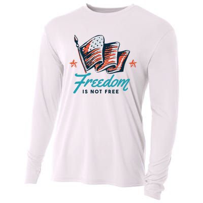 Veterans Day Usa Memorial Freedom Is Not Free Cooling Performance Long Sleeve Crew