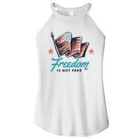 Veterans Day Usa Memorial Freedom Is Not Free Women’s Perfect Tri Rocker Tank