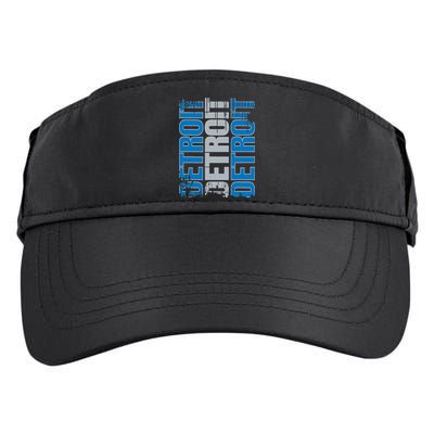 Vintage Detroit Usa City 313 Pride Grunge Detroit Adult Drive Performance Visor