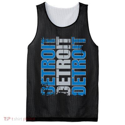 Vintage Detroit Usa City 313 Pride Grunge Detroit Mesh Reversible Basketball Jersey Tank
