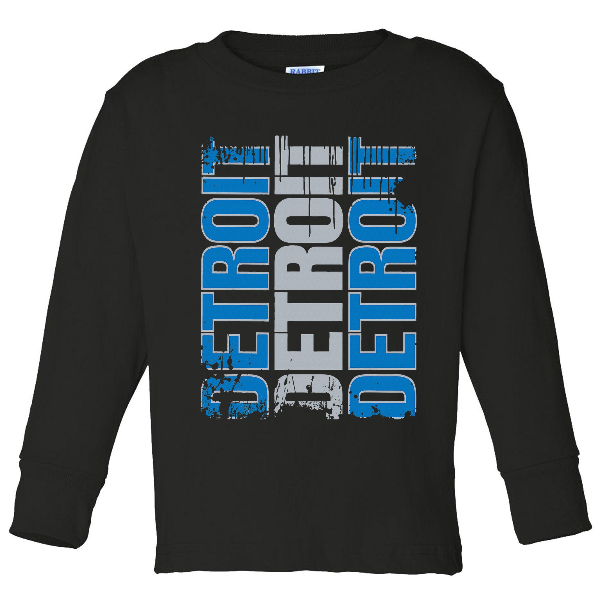 Vintage Detroit Usa City 313 Pride Grunge Detroit Toddler Long Sleeve Shirt