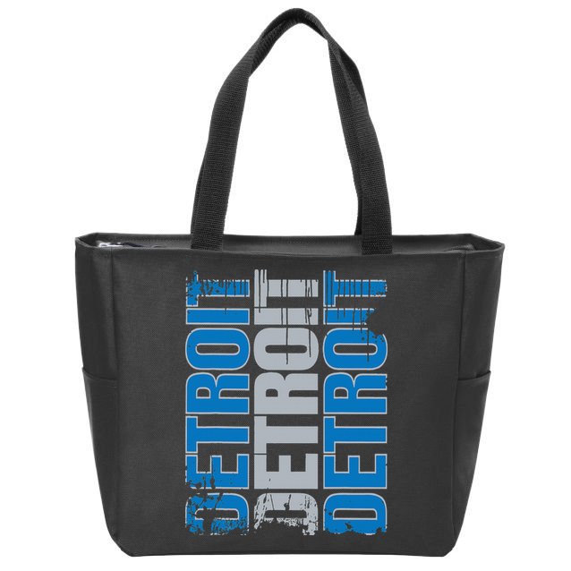 Vintage Detroit Usa City 313 Pride Grunge Detroit Zip Tote Bag