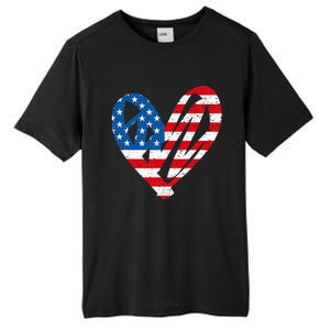 Veterans Day USA Flag Partiotic Heart Tall Fusion ChromaSoft Performance T-Shirt