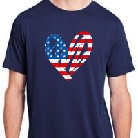 Veterans Day USA Flag Partiotic Heart Adult ChromaSoft Performance T-Shirt