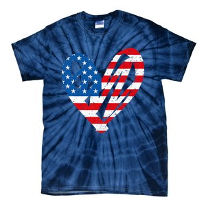 Veterans Day USA Flag Partiotic Heart Tie-Dye T-Shirt