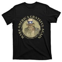 Vintage Design Uncle Sam Retro Make America Grateful Again T-Shirt