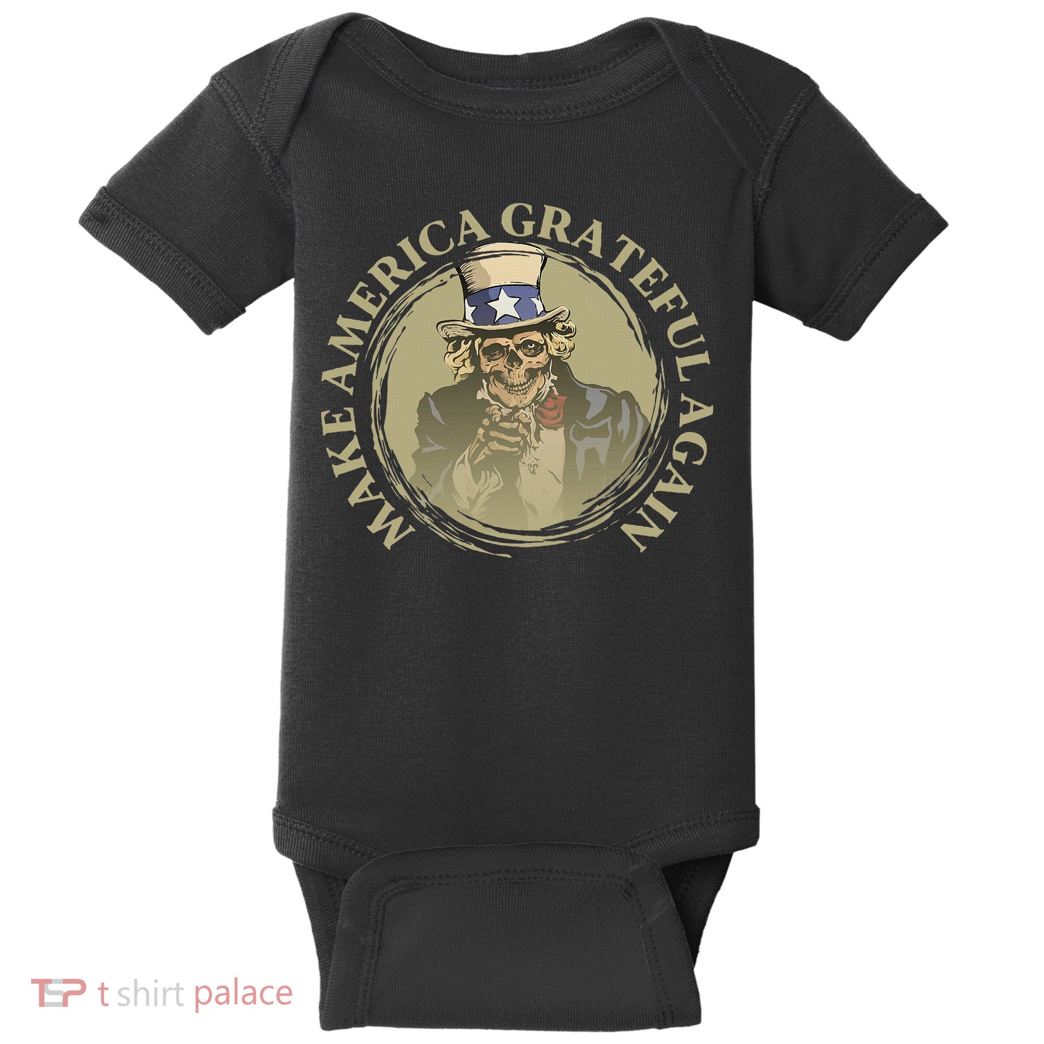 Vintage Design Uncle Sam Retro Make America Grateful Again Baby Bodysuit