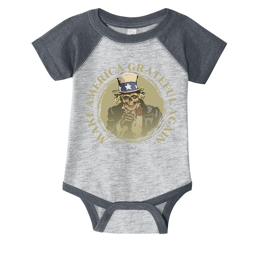 Vintage Design Uncle Sam Retro Make America Grateful Again Infant Baby Jersey Bodysuit