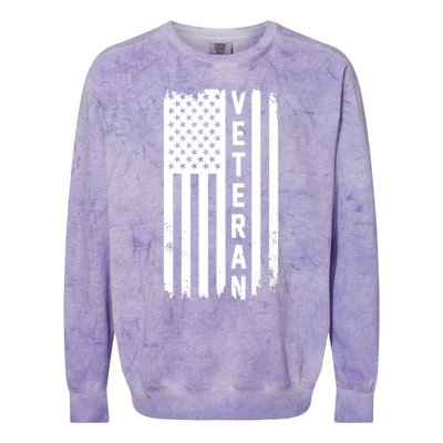 Veterans Day Us Flag Armed Forces Military Retired Gift Colorblast Crewneck Sweatshirt