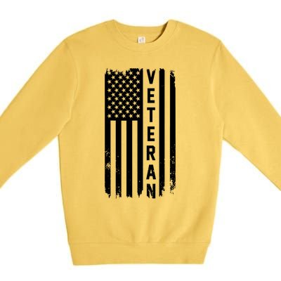 Veterans Day Us Flag Armed Forces Military Retired Gift Premium Crewneck Sweatshirt