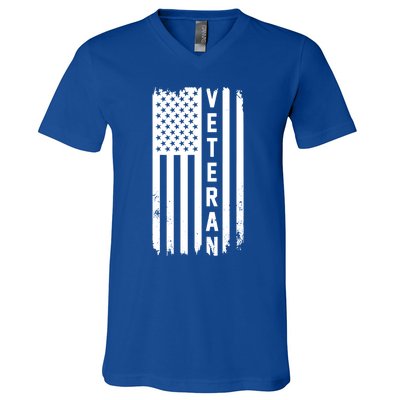 Veterans Day Us Flag Armed Forces Military Retired Gift V-Neck T-Shirt