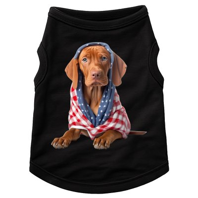 Vizsla Dog USA Flag American Patriotic Dogs 4th Of July Doggie Tank