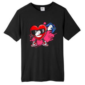 Valentines Day Video Game Dabbing Heart Gamer Gift Tall Fusion ChromaSoft Performance T-Shirt