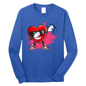 Valentines Day Video Game Dabbing Heart Gamer Gift Long Sleeve Shirt