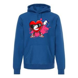 Valentines Day Video Game Dabbing Heart Gamer Gift Premium Hoodie