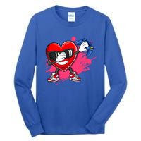 Valentines Day Video Game Dabbing Heart Gamer Gift Tall Long Sleeve T-Shirt