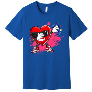 Valentines Day Video Game Dabbing Heart Gamer Gift Premium T-Shirt