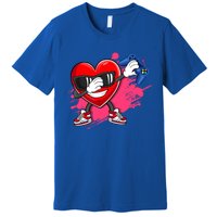 Valentines Day Video Game Dabbing Heart Gamer Gift Premium T-Shirt