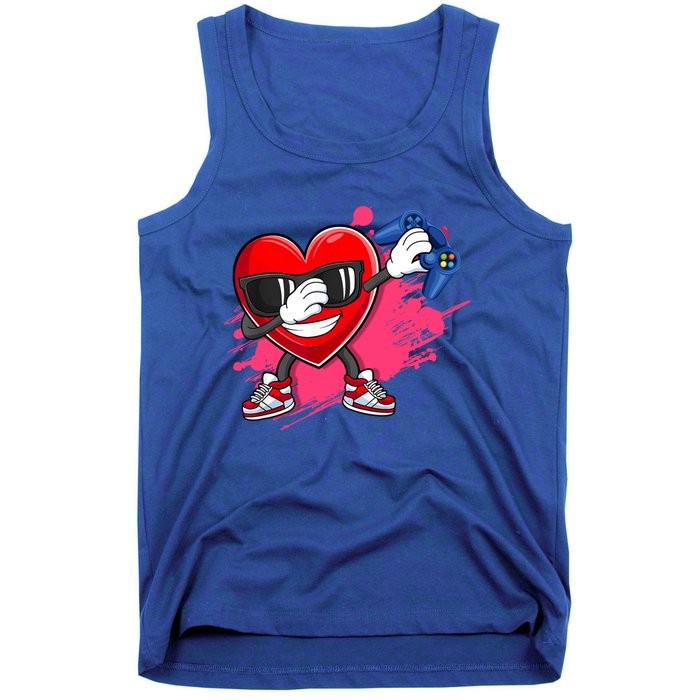 Valentines Day Video Game Dabbing Heart Gamer Gift Tank Top