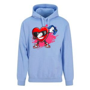 Valentines Day Video Game Dabbing Heart Gamer Gift Unisex Surf Hoodie