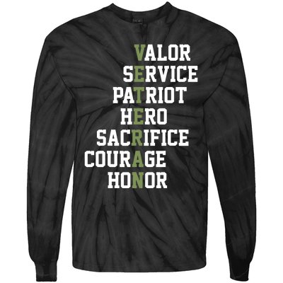 Veterans Day Veterans Thank You For Your Service Tie-Dye Long Sleeve Shirt