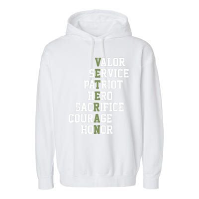 Veterans Day Veterans Thank You For Your Service Garment-Dyed Fleece Hoodie