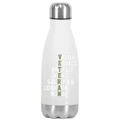 Veterans Day Veterans Thank You For Your Service Stainless Steel Insulated Water Bottle