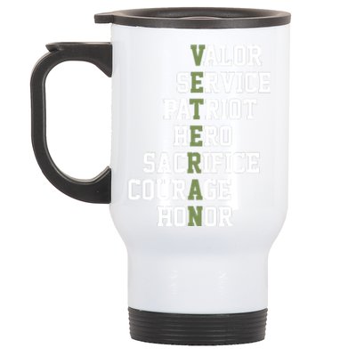 Veterans Day Veterans Thank You For Your Service Stainless Steel Travel Mug